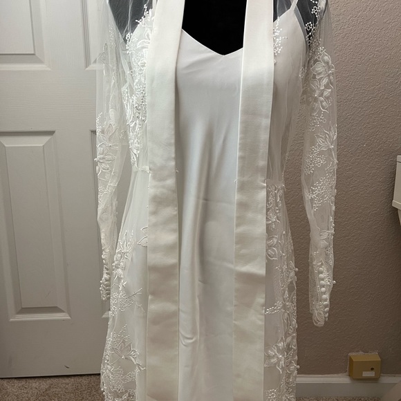 Le rose stories GRACE PEARL BEADED ROBE w/SLIP - Picture 10 of 14